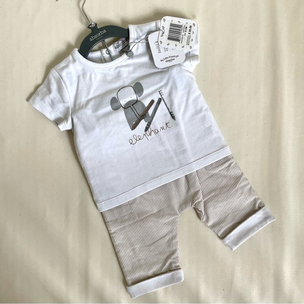 Absorba Infant Baby Boy Tee Set, 0-3 mos, NWT